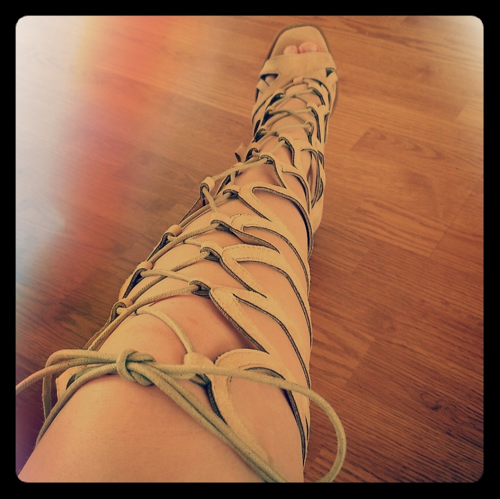 Knee High Strapped Heels